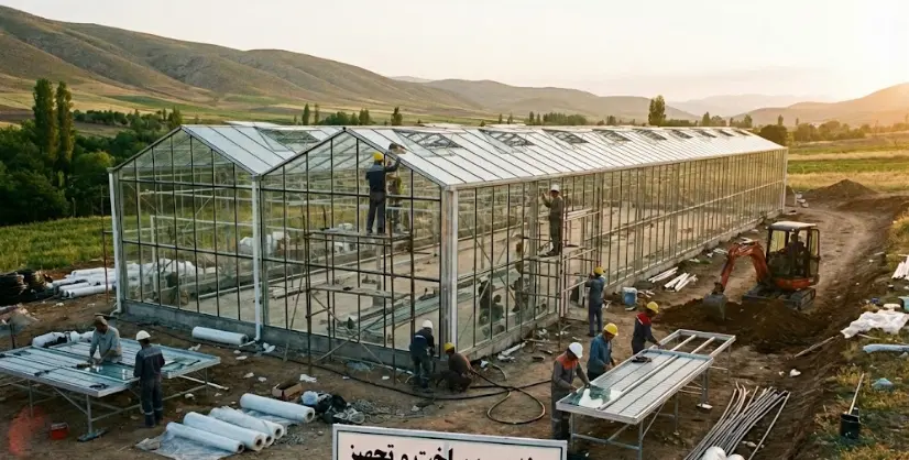 ساخت و تجهیز گلخانه